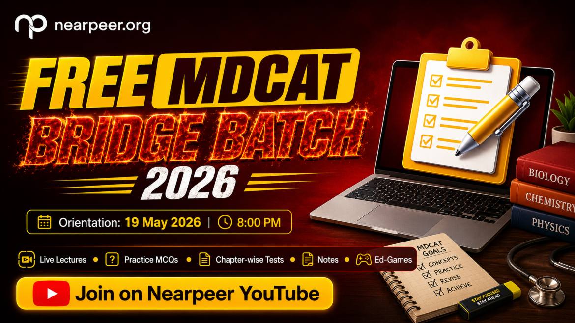 Free MDCAT Bridge Batch 2026 by Nearpeer | Free MDCAT Preparation