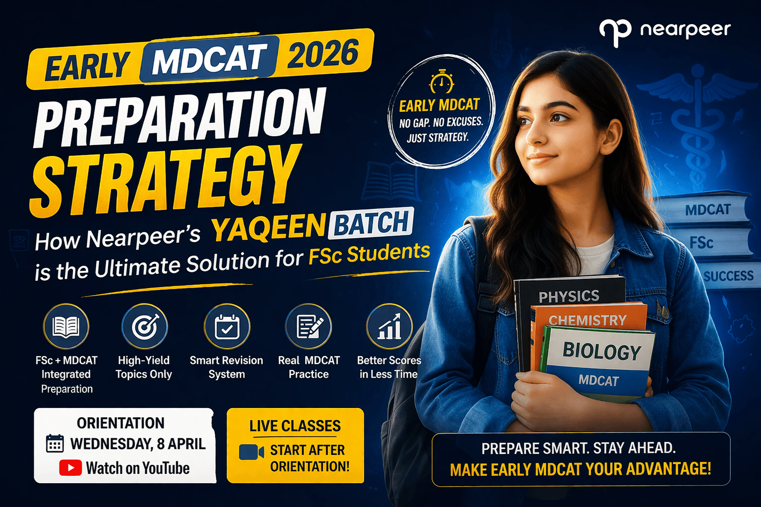 Early MDCAT 2026 Preparation Strategy: How Nearpeer’s Yaqeen Batch is the Ultimate Solution for FSc Students