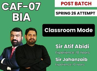 CAF 07 BIA by Sir Atif Abidi and Sir Jahnazaib (Classroom Mode)