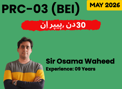 03 PRC BEI 30 Days Revision Plan by Sir Osama Waheed