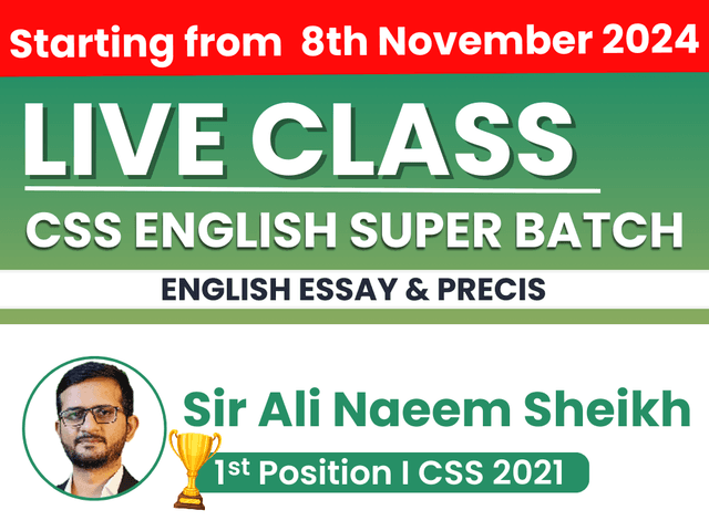 CSS English Live Super Batch with Ali Naeem Sheikh