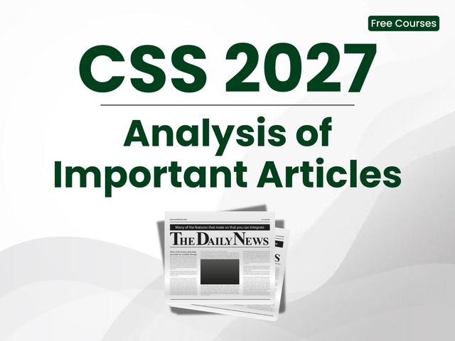 Analysis of Important Articles for CSS/PMS
