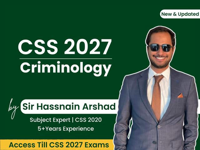 Criminology (By Hassnain)