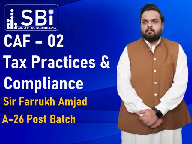 SBI CAF 02 POST BY SIR FARRUKH AMJAD AUT26