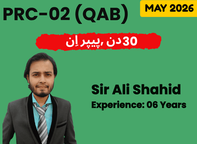 02 PRC QAB 30 Days Revision Plan by Sir Ali Shahid