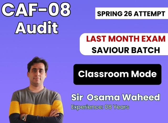 CAF 08 AUD Last Month Saviour Batch by Sir Osama Waheed
