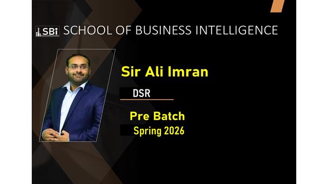 SBI SPR26 CAF3 DSR PRE BY SIR ALI IMRAN