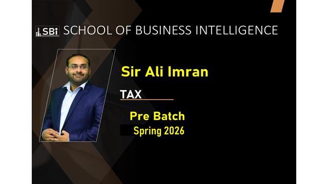 SBI SPR26 CAF2 TXP PRE BY SIR ALI IMRAN