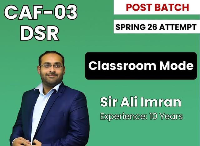 CAF 03 Data System and Risks (Classroom Mode) by Sir Ali Imran
