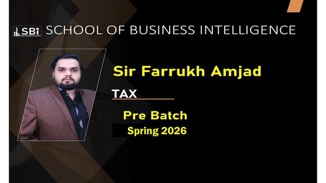 SBI SPR26 CAF2 TXP PRE BY SIR FARRUKH AMJAD