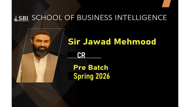 SBI SPR26 CAF6 CPR PRE BY SIR JAWAAD MEHMOOD
