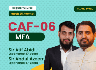 CAF 06 MFA by SIR ABDUL AZEEM AND SIR ATIF ABIDI