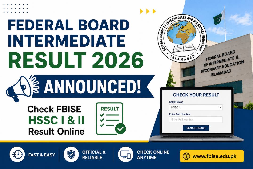 Federal Board Intermediate Result 2026 Announced | Check FBISE Class 11 & Class 12 Result Online