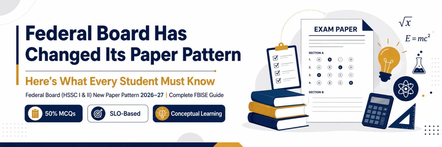 Federal Board (Intermediate Part I & II) New Paper Pattern 2026-27| Complete FBISE Guide