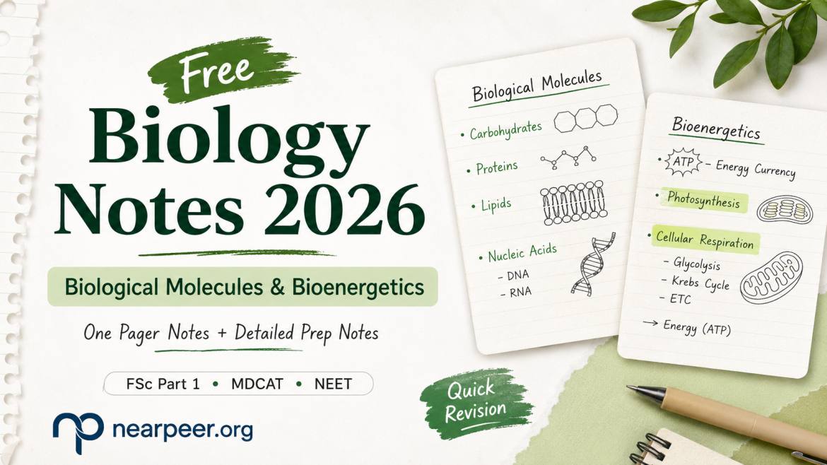 Free Biological Molecules & Bioenergetics Notes 2026 PDF | One Pager & Detailed Notes