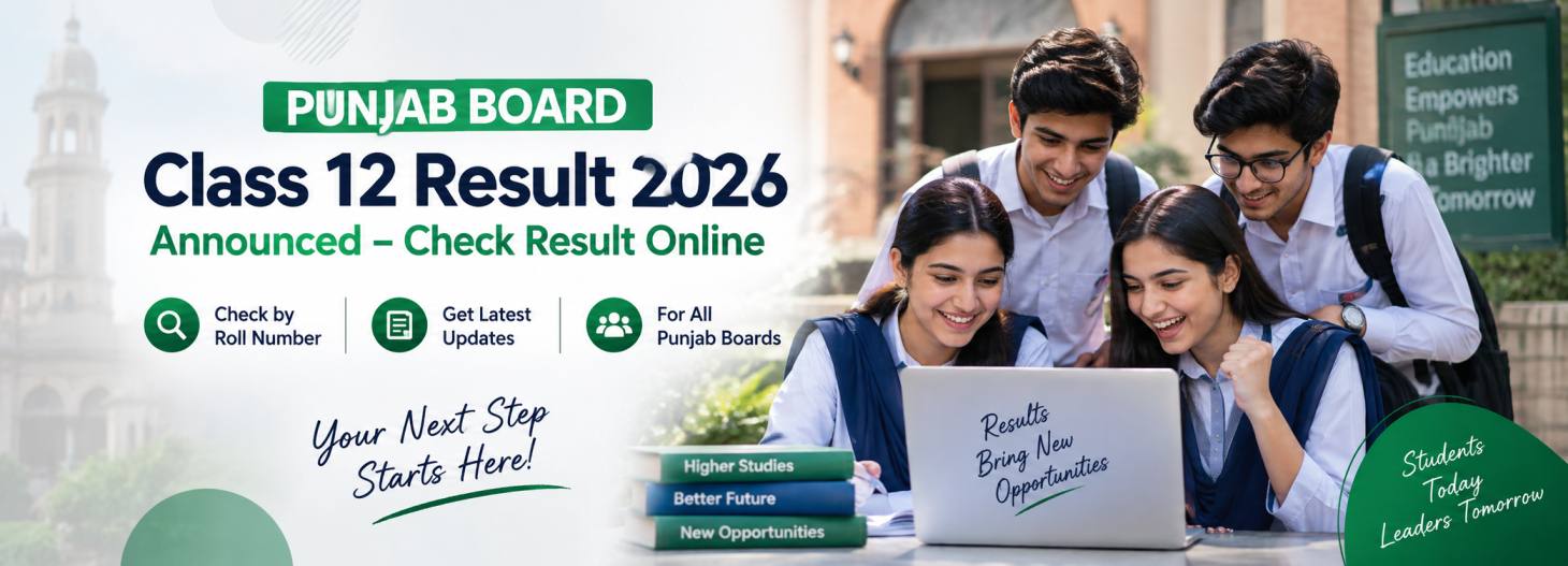 Punjab Board Class 12 Result 2026 Announced – Check Result Now