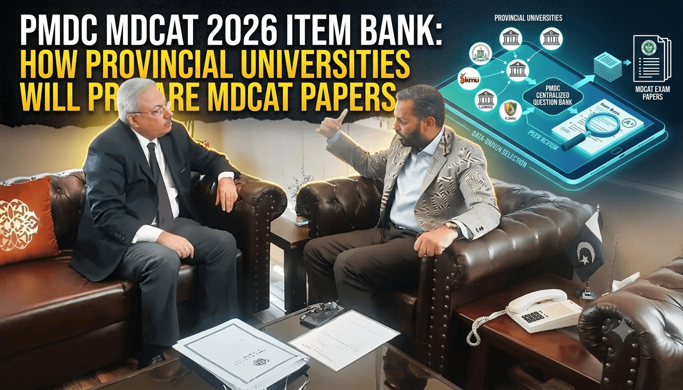 PMDC MDCAT 2026 Item Bank: How Provincial Universities Will Prepare MDCAT Papers